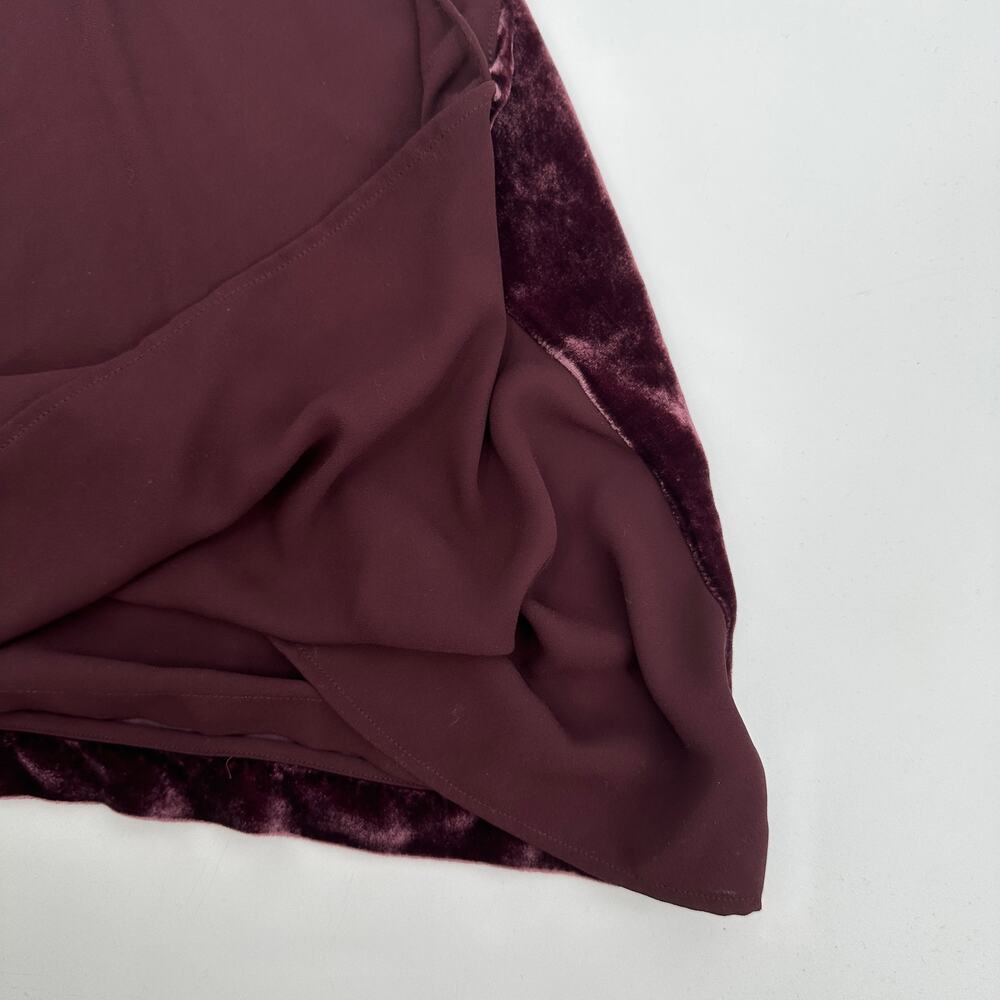 DION LEE Velvet Silk Fine Line Cami Top in Wine // M - Picture 10 of 14